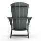 Leisure Line Adirondack Faux Wood Garden Chair in Grey