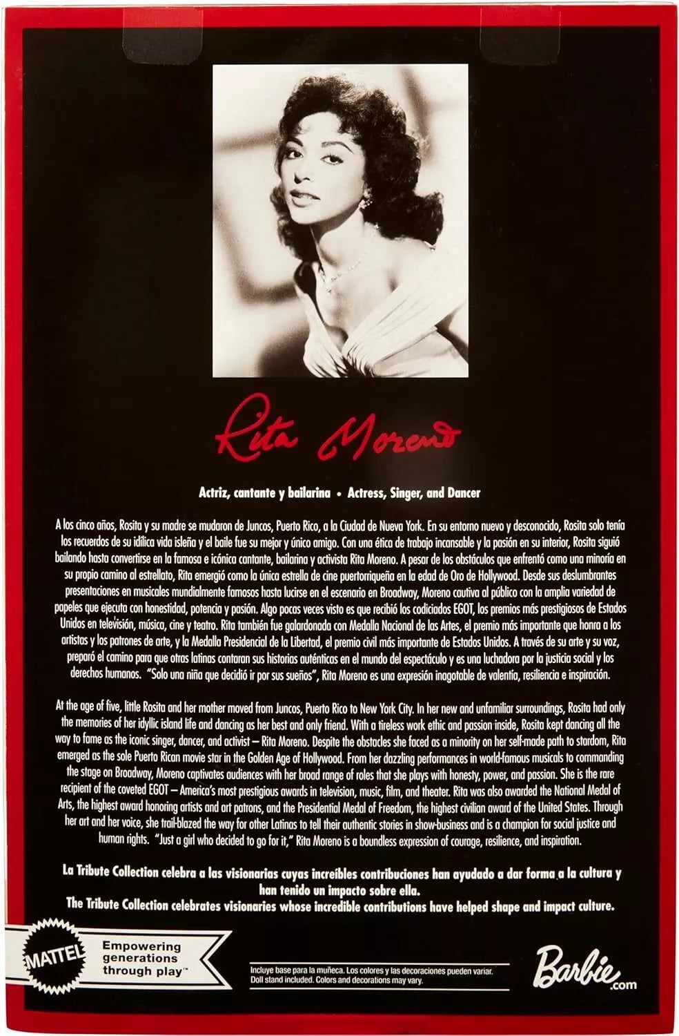Barbie Signature Tribute Collection Rita Moreno Collectible Doll image 6