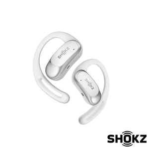 Shokz OpenFit Air Open-Ear Wireless Earbuds | Bluetooth 5.2 | 28Hr Battery | White & Black