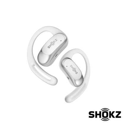 Shokz OpenFit Air Open-Ear Wireless Earbuds | Bluetooth 5.2 | 28Hr Battery | White & Black