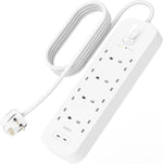 8-Outlet Surge Protector Power Strip, Wall-Mountable with 8 AC Outlets, 2M Power Cord, & Green Indicator Light - 2 USB-C Ports W/Usb-C PD Fast Charging - 900 Joules of Protection