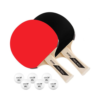 Butterfly Timo Boll Table Tennis 2 Bat Set with Balls image 0