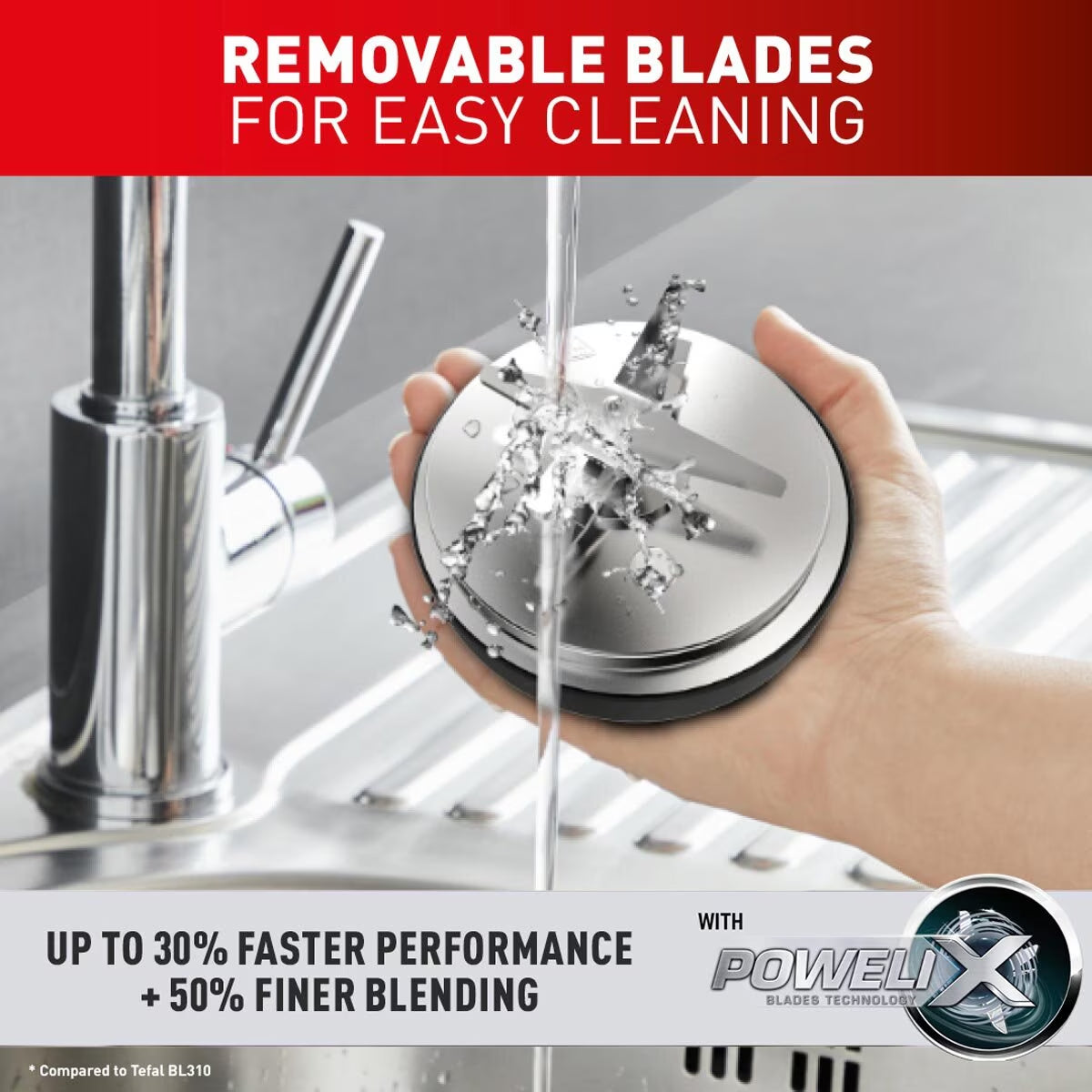 Tefal Perfectmix 2-In-1 Blender & Soup Maker with Removable Blades & Steaming Ba image 5