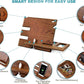 Gifts for Men Wood Phone Docking Station Fathers Gifts Key Holder Wallet Stand Watch Organizer Xmas Gift Anniversary Dad Birthday Nightstand Father Gift for Him (Beige)