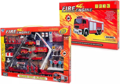Car Set With Accessories - Fire Rescue 40 Pc image 0