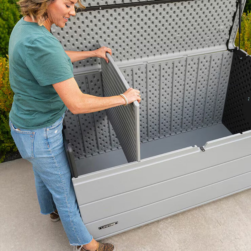 Lifetime 984 Litre (260 Gallon) Deck Box with Divider - Model 60482