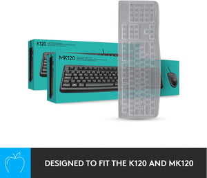 Logitech Protective Cover for K120 Keyboard and MK120 Desktop, Durable Silicone image 0