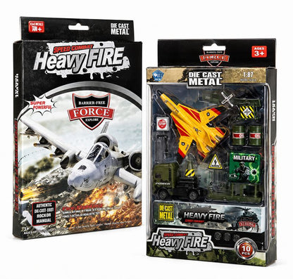 Big Daddy Heavy Fire Military Army Platoon Set | 10 Pieces | Vehicles, Soldiers & Accessories