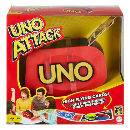 UNO Attack Card Game for Family Night with Card Launcher Featuring Lights image 0