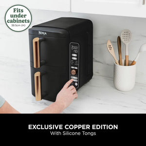 Ninja SL400UKCP Double Stack XL 9.5L Air Fryer in Black/Copper