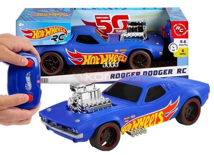 Hot Wheels Toy Car, 1:16 Scale RC Rodger Dodger Remote-Control Vehicle image 0