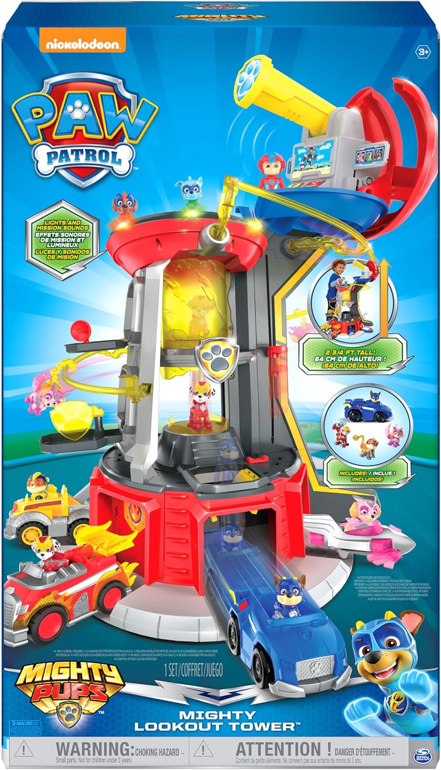 PAW Patrol, Mighty Pups Super PAWs Lookout Tower Playset with Lights & Sound image 4
