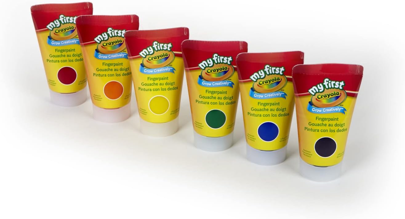 Crayola Washable Fingerpaint 6 Count Easy Squeeze Tubes image 4