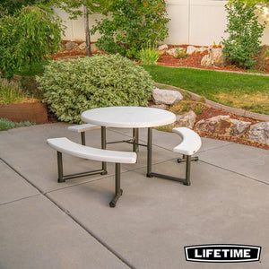 Lifetime 3.6Ft (1.11M) round Picnic Table - Model 260205