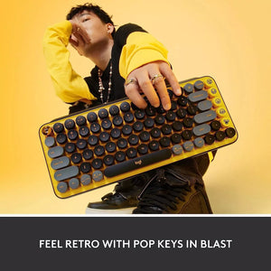 Logitech POP Keys Mechanical Keyboard w/ Emoji Keys YELLOW US Layout image 1