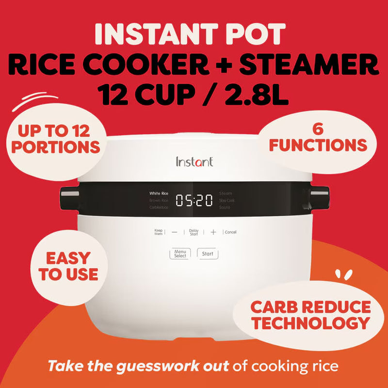 Instant Rice Cooker and Steamer 12-Cup / 2.8L