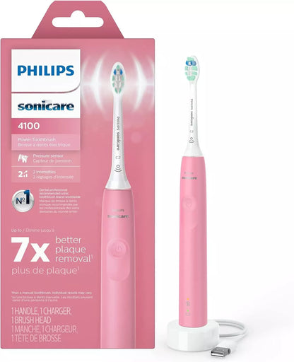 Philips Sonicare 4100 Electric Toothbrush | Pressure Sensor | SmartTimer | 2-Week Battery | 3 Colours
