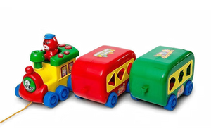 Train musical puzzle avec formes et sons