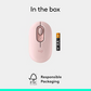 Logitech POP Mouse | Wireless Bluetooth & 2.4GHz | 4000 DPI | Silent Click | 4 Buttons | Off White, Rose, Lilac
