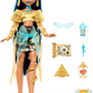 Poupée mannequin dorée Cleo De Nile de Monster High avec son animal de compagnie Hissette
