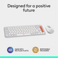 Logitech POP ICON Keys Bluetooth Keyboard & Mouse Combo | 3yr + 2yr Battery | Multi-Device | US Layout | White Orange