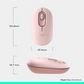 Logitech POP Mouse | Wireless Bluetooth & 2.4GHz | 4000 DPI | Silent Click | 4 Buttons | Off White, Rose, Lilac