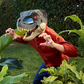 Masque T-Rex Rage Roar de Mattel Jurassic World Rebirth avec yeux LED