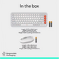 Logitech POP ICON Keys Bluetooth Keyboard & Mouse Combo | 3yr + 2yr Battery | Multi-Device | US Layout | White Orange