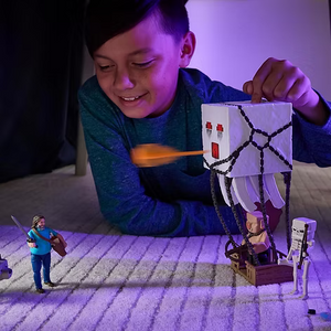 Ensemble de figurines Minecraft Blast Attack Ghast et Piglin
