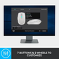 Logitech - Souris laser sans fil MX Anywhere 2S - Noire