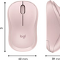 Souris sans fil silencieuse Logitech M220 avec récepteur USB Rose