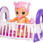 Poupée Little Live Bizzy Bubs Babies, Gracie, bébé fille rebondissante avec berceau