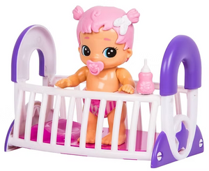 Poupée Little Live Bizzy Bubs Babies, Gracie, bébé fille rebondissante avec berceau
