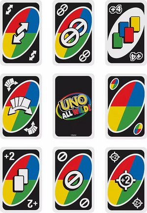 Jeu de cartes UNO All Wild de Mattel Games avec 112 cartes