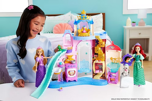 Château pour animaux de compagnie Disney Princess, 7 aires de jeu et accessoires