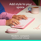 Logitech POP Mouse | Wireless Bluetooth & 2.4GHz | 4000 DPI | Silent Click | 4 Buttons | Off White, Rose, Lilac