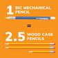 Crayons mécaniques BIC Xtra Sparkle multicolores n° 2 – Lot de 24 – 0,7 mm
