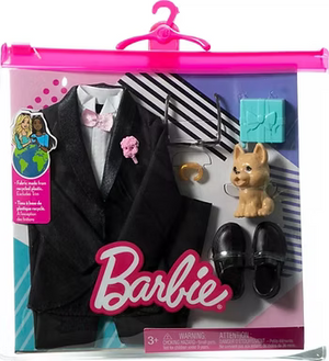 Ensemble robe de mariée et tenue de marié Barbie pour poupées