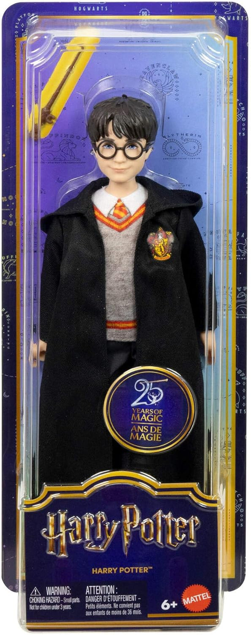 Harry Potter Toys, Harry Potter Fashion Doll in Removable Signature Hogwarts Uniform with Wand Accessory, Inspired by the Movie, JGM18