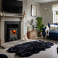 Naturally Sheepskins Long Wool Quad Rug, 180 X 110 Cm in Ivory