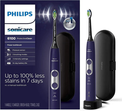 Philips Sonicare ProtectiveClean 6100 Rechargeable Electric Toothbrush | 3 Modes | Pressure Sensor | IPX7