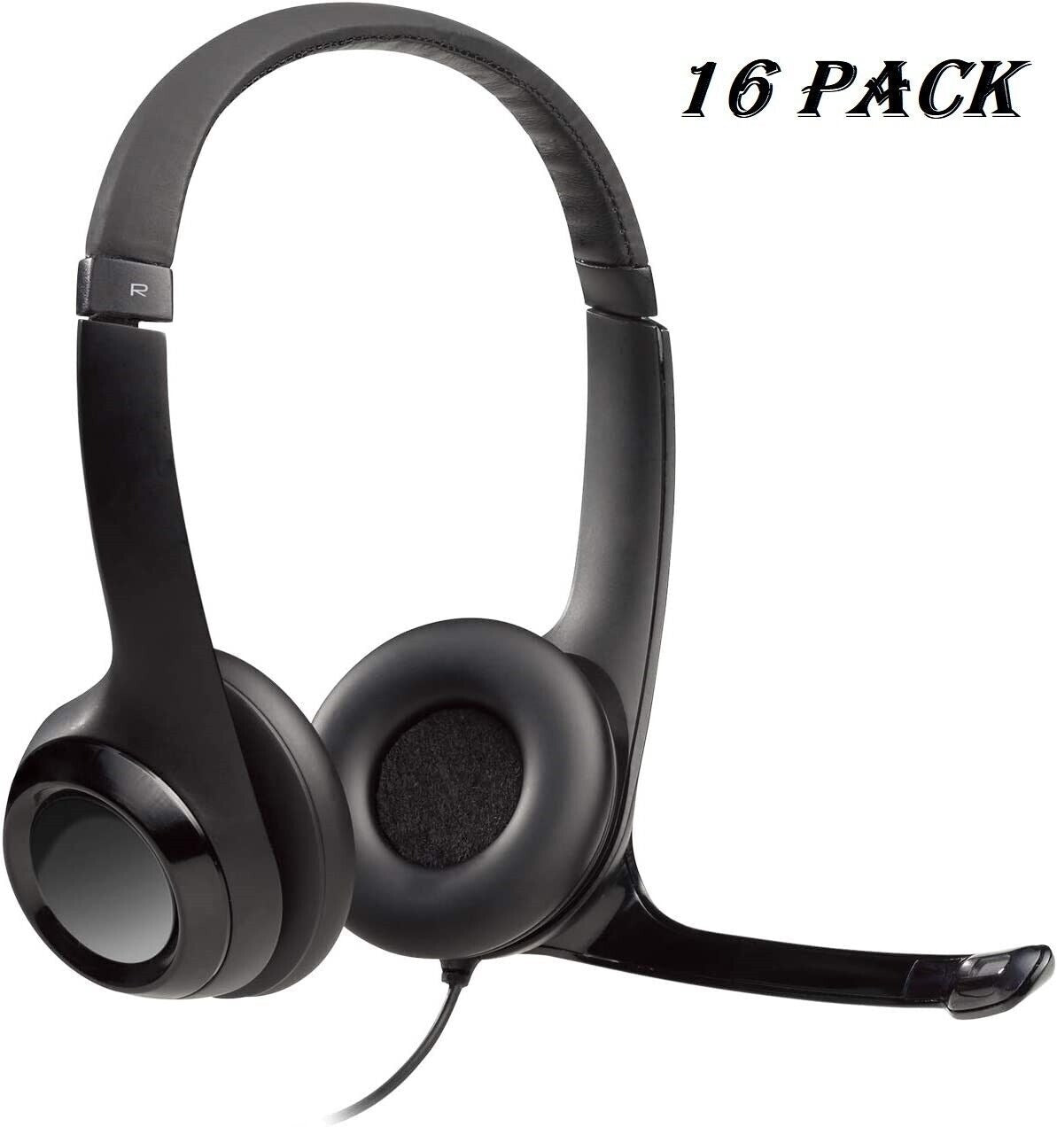 Logitech H390 USB Headset Noise-Cancelling Mic, 16 Count image 0