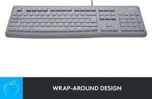 Logitech Protective Cover for K120 Keyboard and MK120 Desktop, Durable Silicone image 1