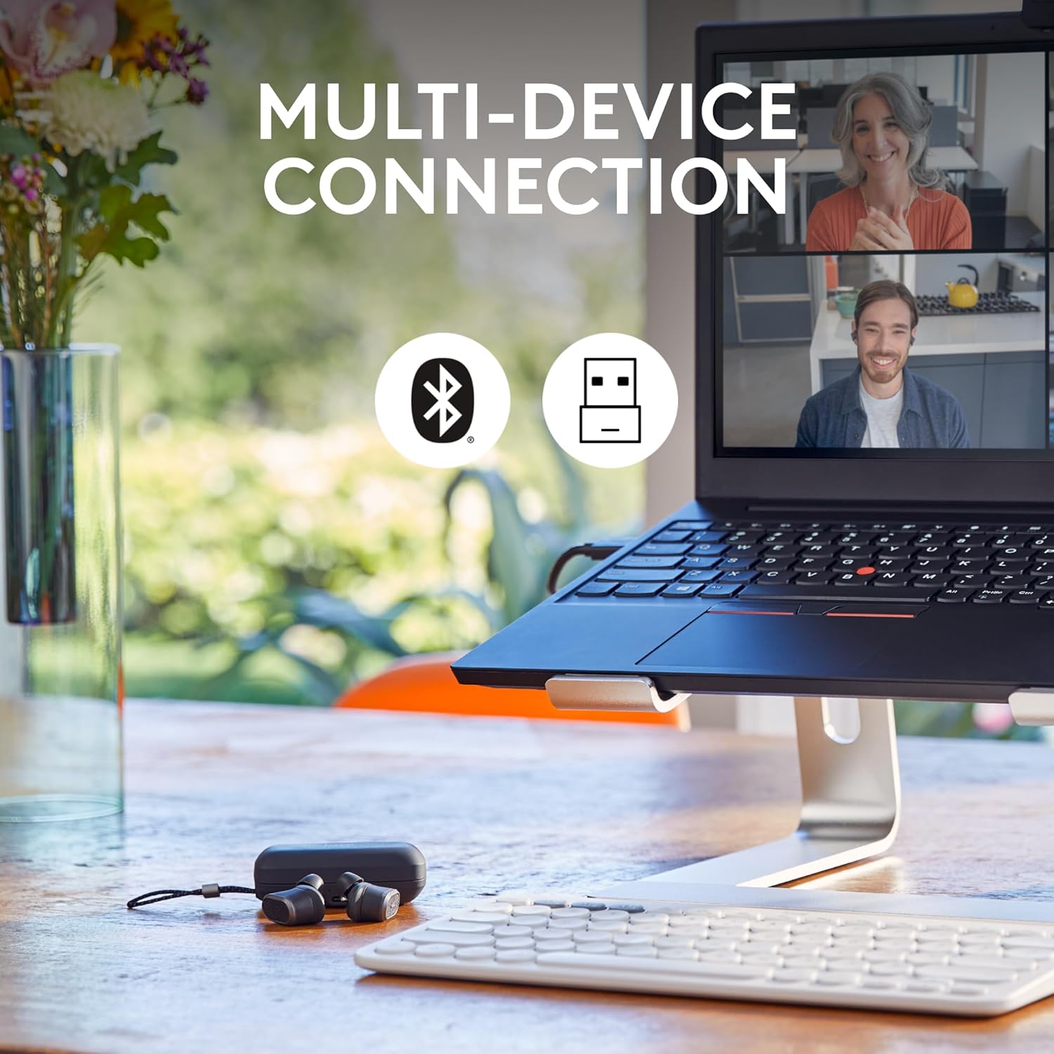 Logitech Zone True Wireless Earbuds Rose – Hybrid ANC, Teams Certified image 6