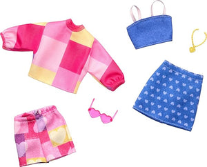 Barbie 2‑Outfit Fashion Set Pink Skirt, Blue Shorts & Tops image 0