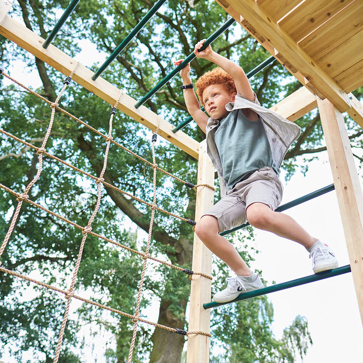 Plum Wooden Climbing Cube XL with Swing Arm (3+ Years)