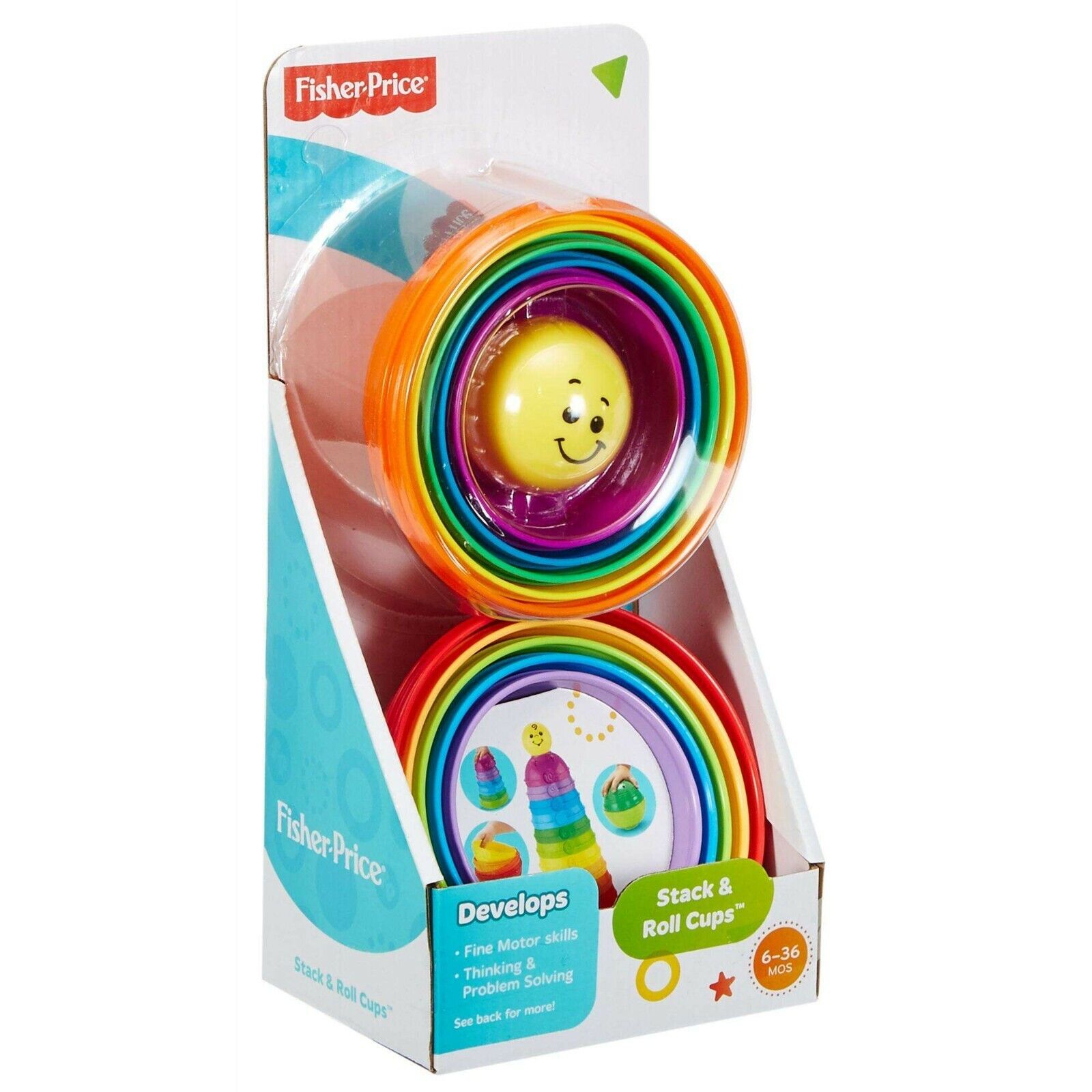 Fisher-Price Brilliant Basics Stack and Roll Cups image 2