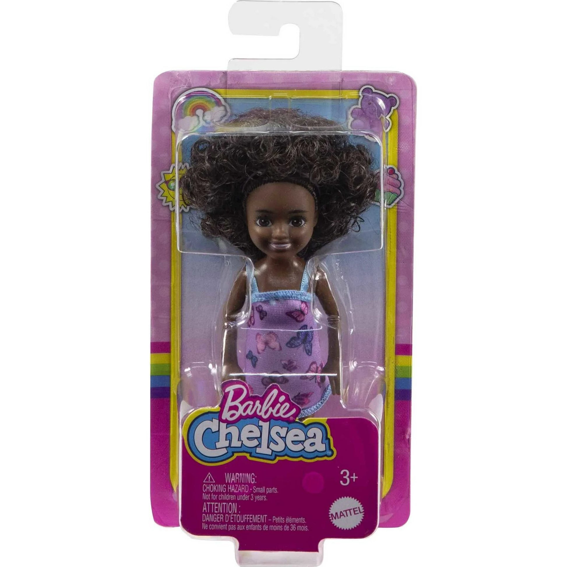 Barbie Chelsea Doll, Small Doll with Dark Brown Curly Hair & Brown Eyes image 0