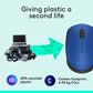 M170 Ambidextrous RF Wireless Mouse - Mouse (Ambidextrous, RF Wireless, Black, Blue)