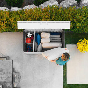 Lifetime 984 Litre (260 Gallon) Deck Box with Divider - Model 60482